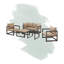 Ensemble de canapé modulaire d'extérieur 8 pièces Modway Fortuna-235821930