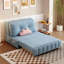 Coussin convertible 35,43 po en polyester bleu-130084687