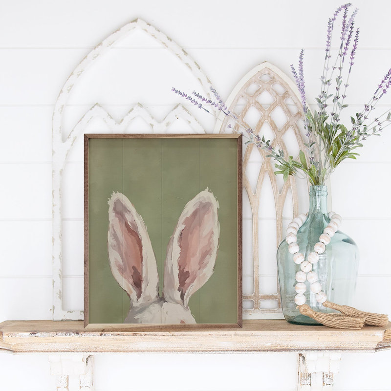 Green Bunny Ears, H 10 po x l 8 po