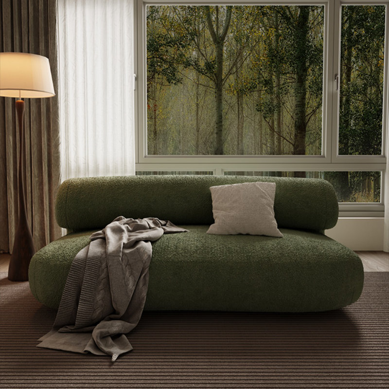 Canapé en tissu Mid-Century, Vert