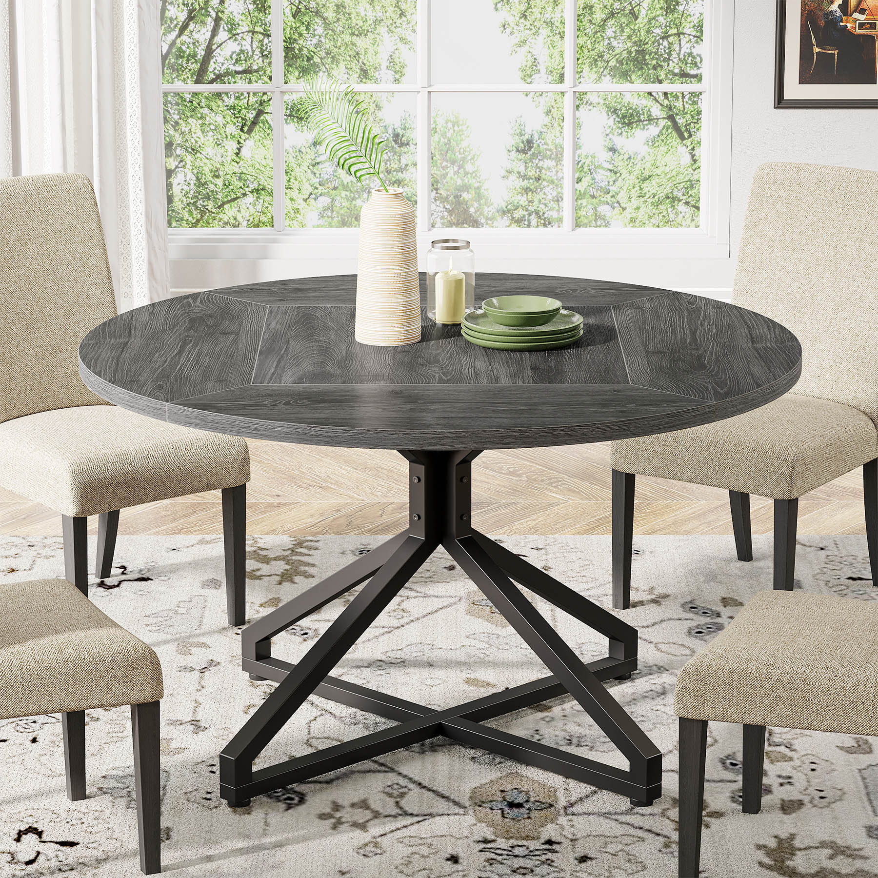 Ubuy Black Round Dining Table Set For Buy Rustic Round Dining
