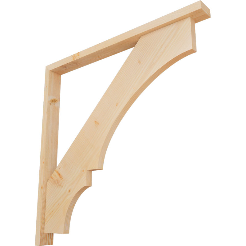 Support de bloc Balboa avec entretoise décalée, 40 x 40, Sapin Douglas de l 3 1/2 (lisse)