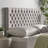 Elegant Bedroom Headboard, Queen Size, Grey Upholstery, Contemporary Look, Assembly Needed Upholstered Fabric Furniture, Included-140212161