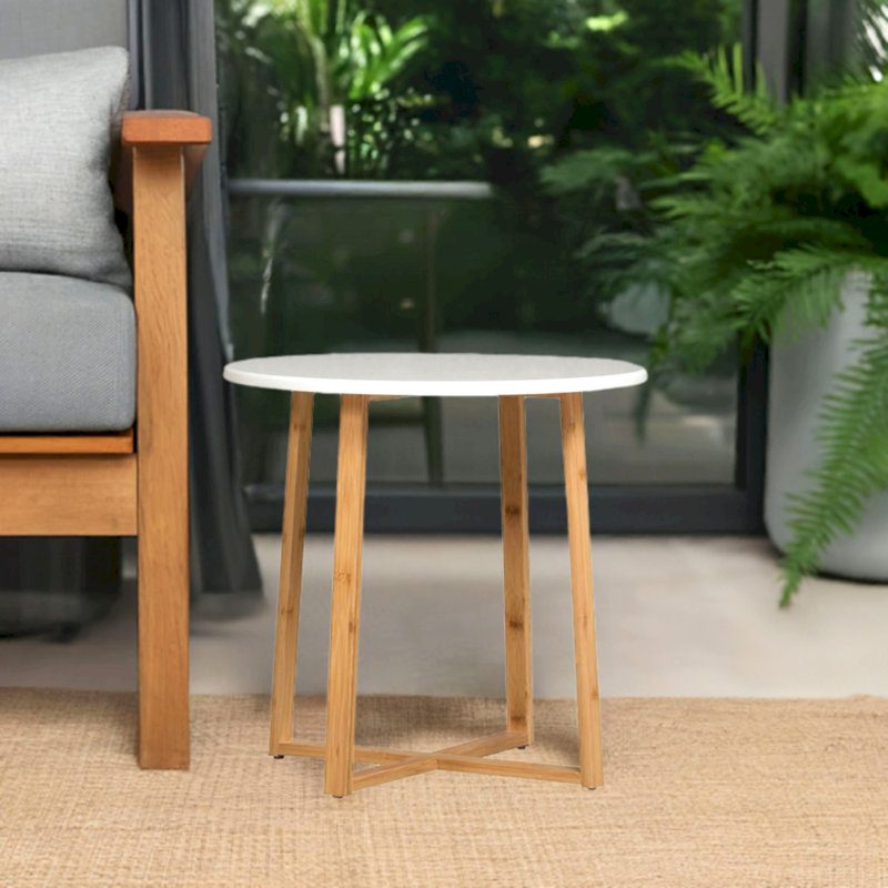 Alfie-Thomas End Table, White