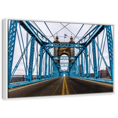 Blue Cincinnati Bridge