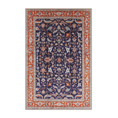 Tapis oriental rouge / bleu Kisag