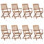 Nilla Folding Patio Dining Armchair with Cushion