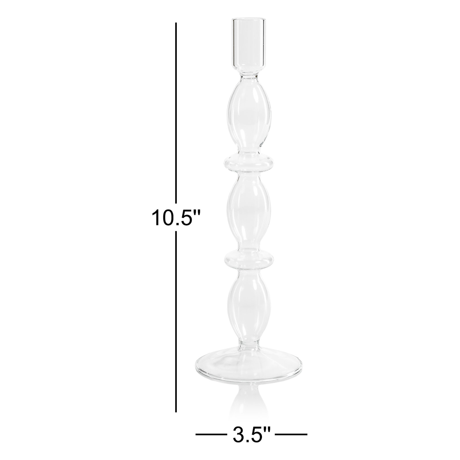 Adrienna 4 Piece Glass Tabletop Candlestick Set