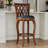 Swivel Upholstered Stool with Solid Wood Frame-1890804277-1890804275