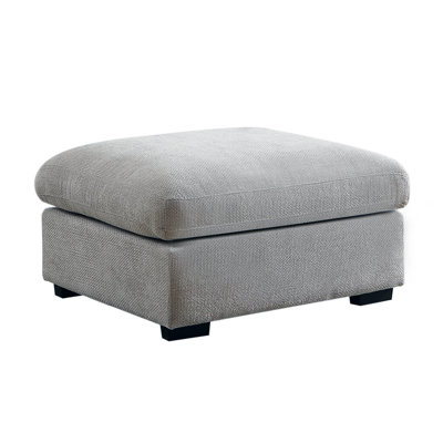 Oversized Ottoman For Sectional Sofa, Light Gray