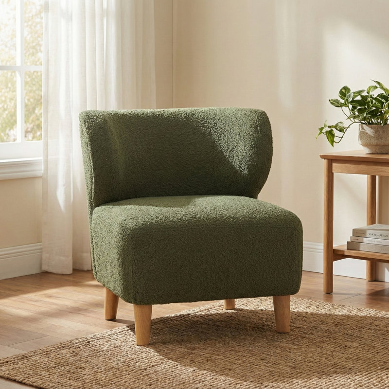 Jann 74cm Wide Bedroom Chair, Green