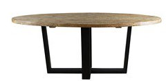 Oval Pine Wood Dining Table