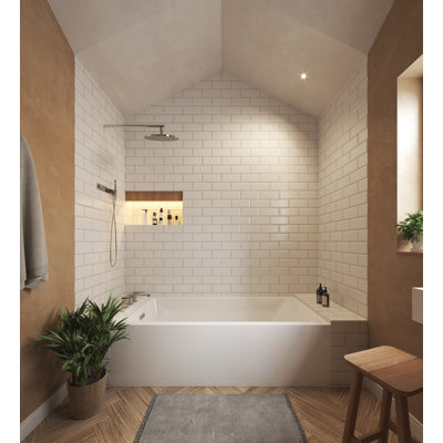 Grayley 60'' x 30'' Soaking Acrylic Bathtub