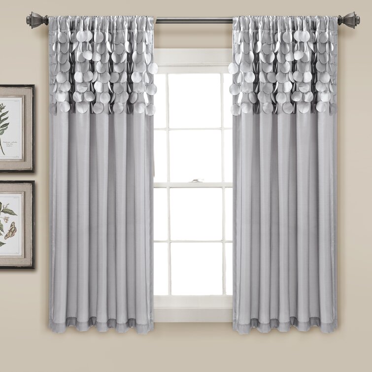 Gagliano Solid Semi-Sheer Rod Pocket Curtain Panels