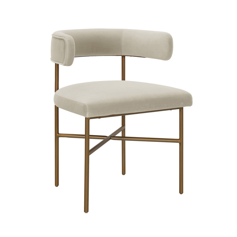 Velvet Side Chair, Cream