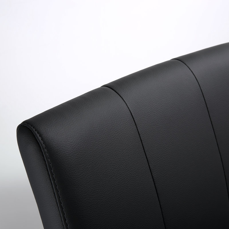 Tabouret de bar rotatif à hauteur ajustable Tristan, Noir, Ébène