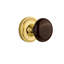 Classic Rosette with Brown Porcelain Door Knob-780870948-780870937