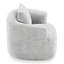 Fauteuil pivotant rembourré en tonneau avec coussin décoratif