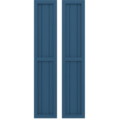 Americraft Two Equal Panel Framed Board-n-Batten Shutters (Per Pair)