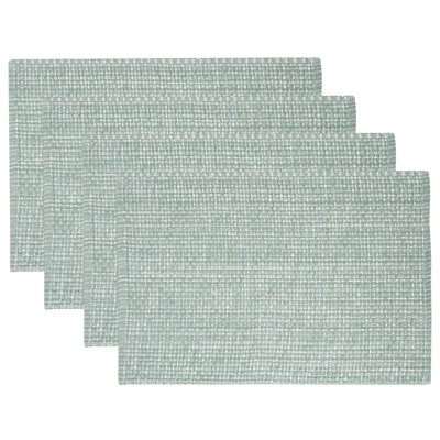 4-Pack, 100% Cotton, Two Tone Woven 13X19 Placemat Sets