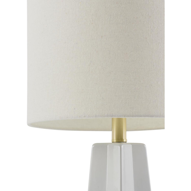 Lampe de table Magalie, Blanc / Blanc, Crème, crème
