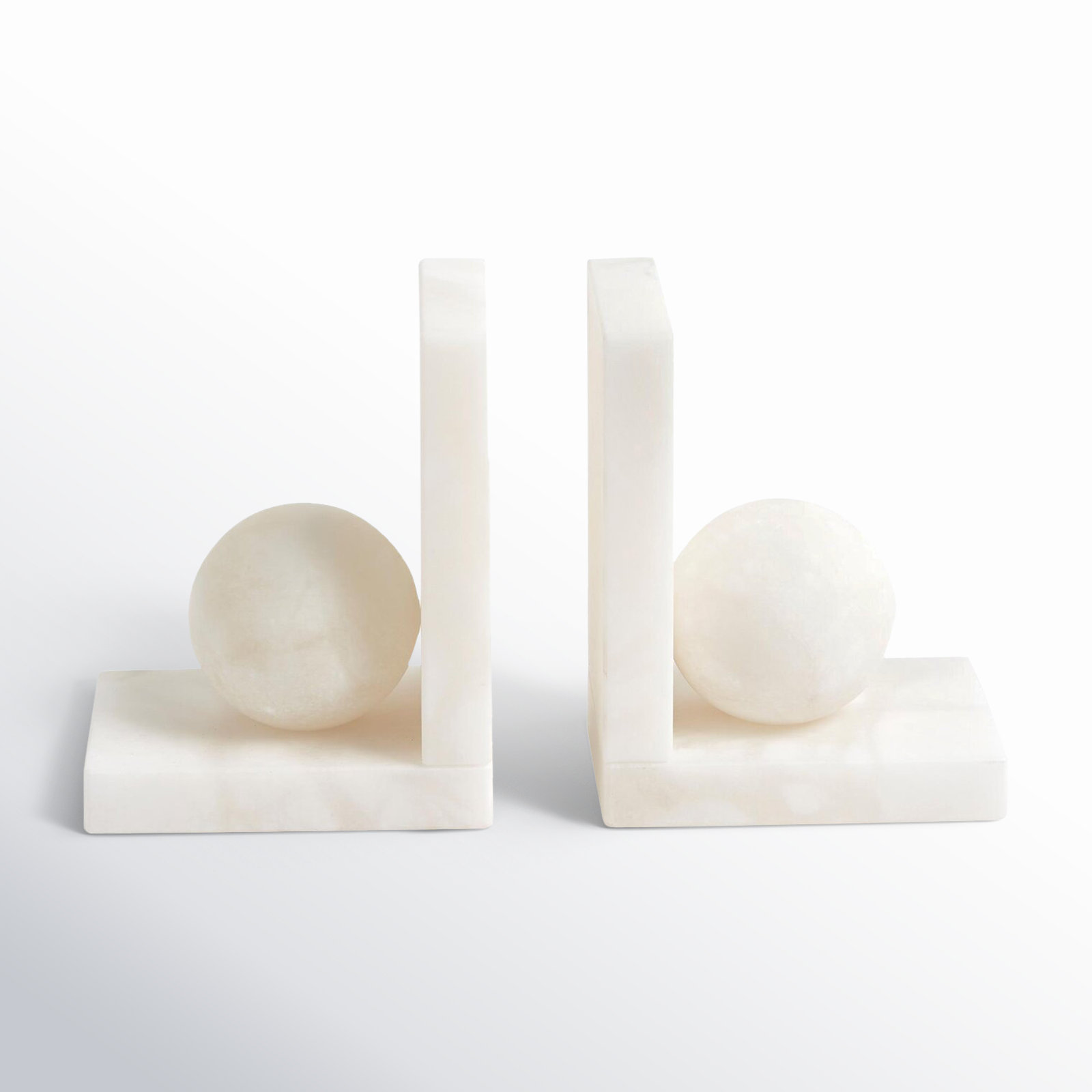 Alabaster Ball Bookend - Thumbnail 3