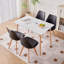 42.5cm Modern style Dining Chair, Padded Plastic Side Chair with Solid Wood Legs-280027449-343382744