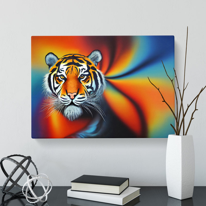 Modern Tiger - Wrapped Canvas, 35cm H x 50cm W x 3cm D