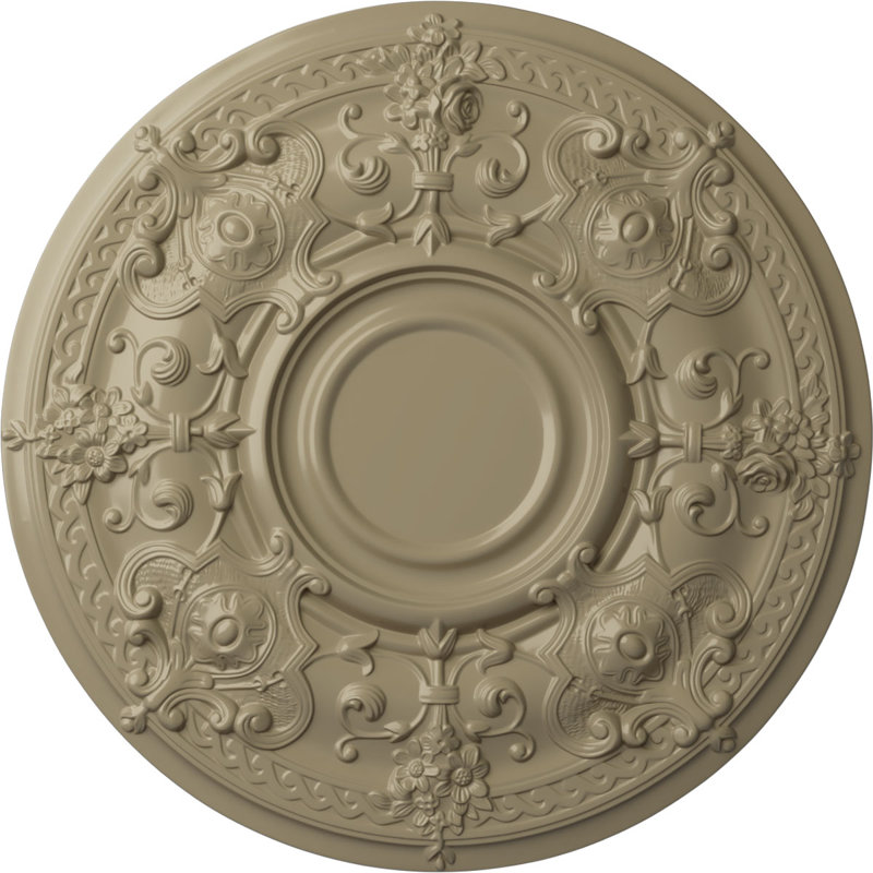 Médaillon de plafond Endurathane Oslo, DE 28 1/8 po x P 1 3/4 po (convient aux auvents jusqu'à 10 1/2 po), fini désert Gobi peint à la main
