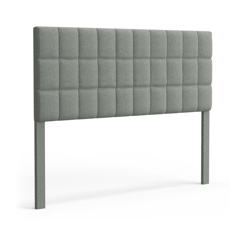 Tête de lit tapissier Ahitana, Gris clair, Très grand