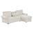 95" Convertible Sleeper Sofa With Storage Chaise | Drop-arm Console & 2 Cup Holders | Easy-clean Fabric On Solid Wood Frame | Modern Beige Living Room Sectional-666148931