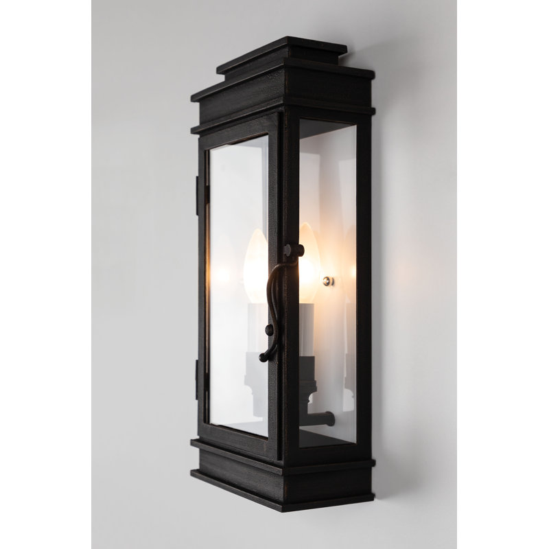 Lanterne murale d'extérieur rétro à 2 ampoules Vintage Bronze, Moyen, Incandescente de 60 W