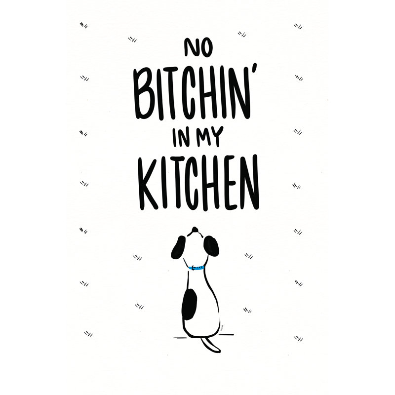 «Kitchen Etiquette I» par Leah York - Art textuel sur toile tendue, H 18 po x l 12 po