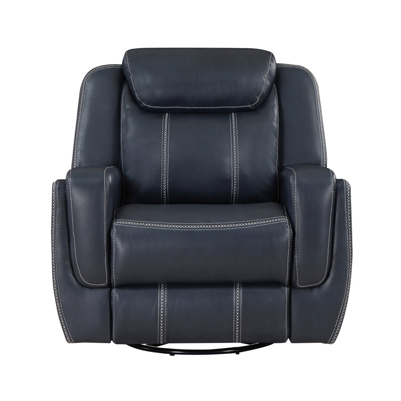 Fauteuil inclinable et pivotant moderne bleu