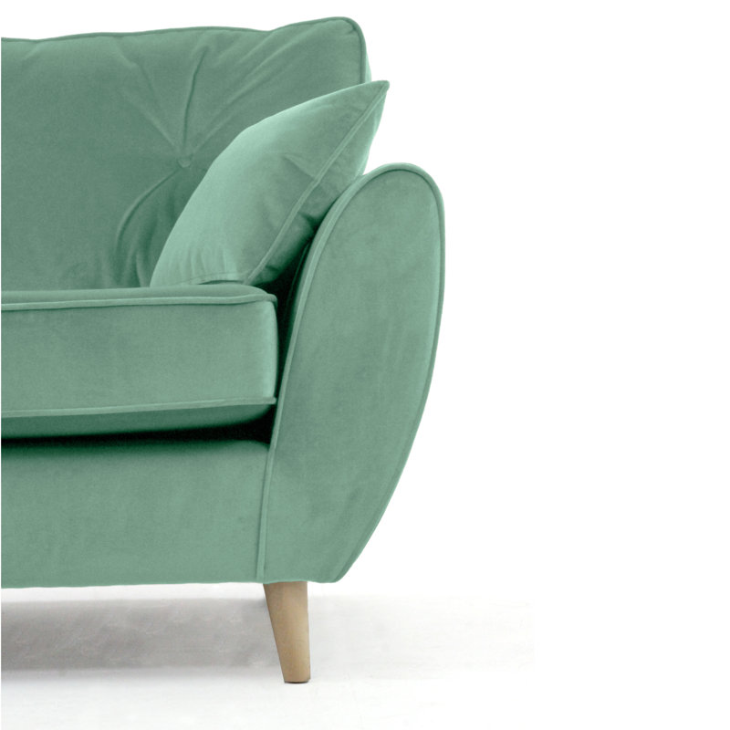 Rafe 3 Seater Velvet Sofa, Lichen Velvet