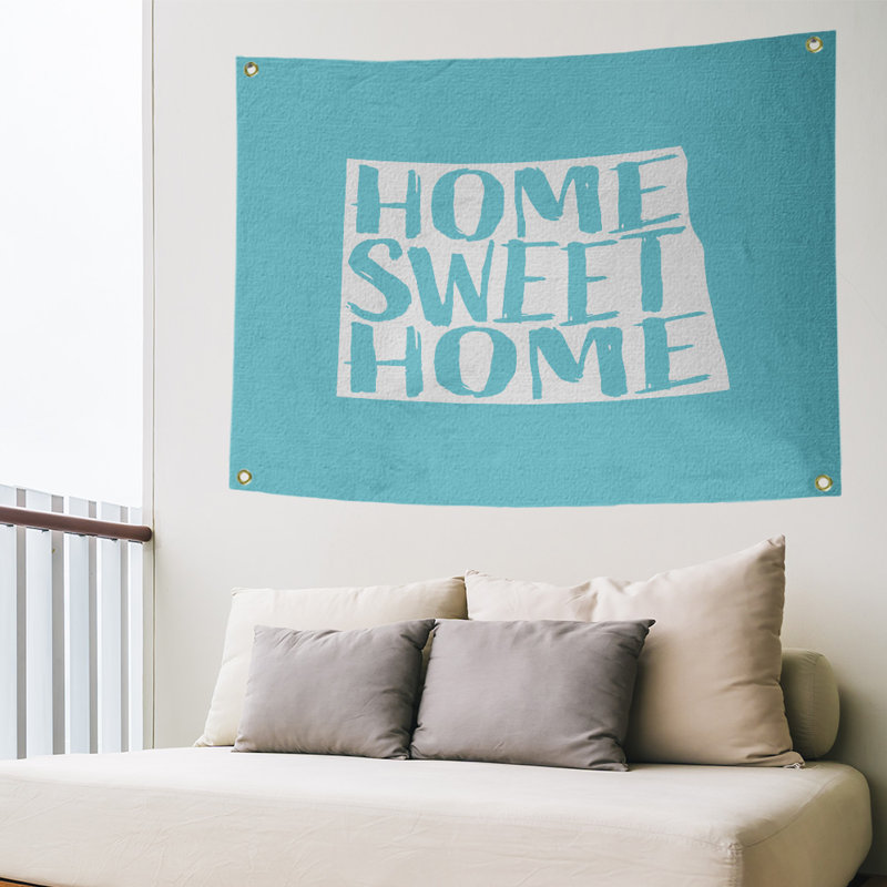 Tapisserie murale north dakota the home, H 80 po x l 59 po, Bleu sarcelle