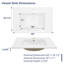 Comptoir de meuble-lavabo simple blanc L 30 po x l 18 po avec trou pour robinet et trop-plein (plateau seulement)-125359609