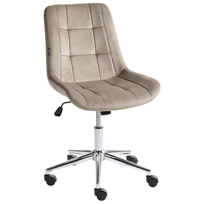 Velvet Office Chair, Beige