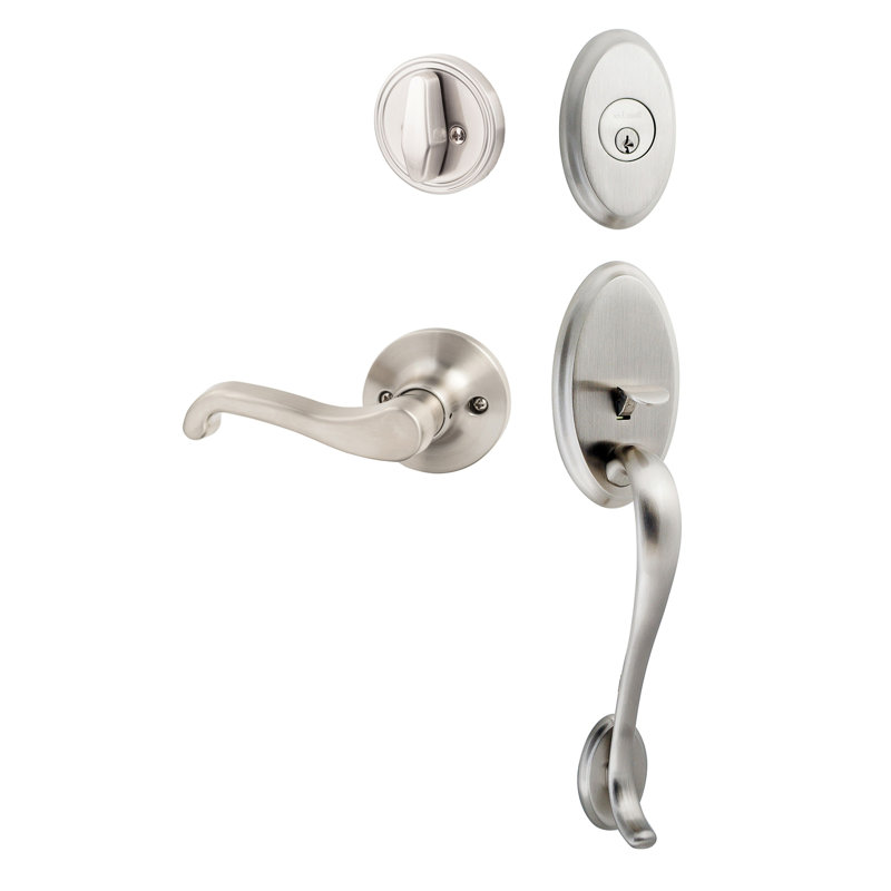 Ensemble de poignées Aspen, Nickel satiné, Gauche, Levier Sage