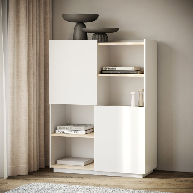 Tynan 100cm Sideboard, Light Oak/White