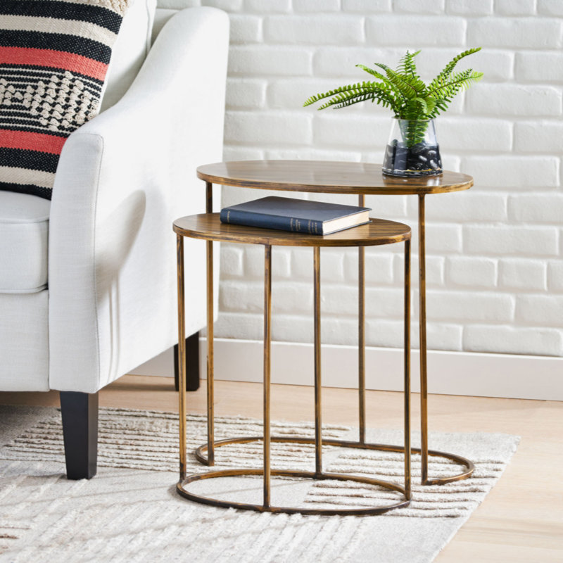 Souvigny Iron Top End Table