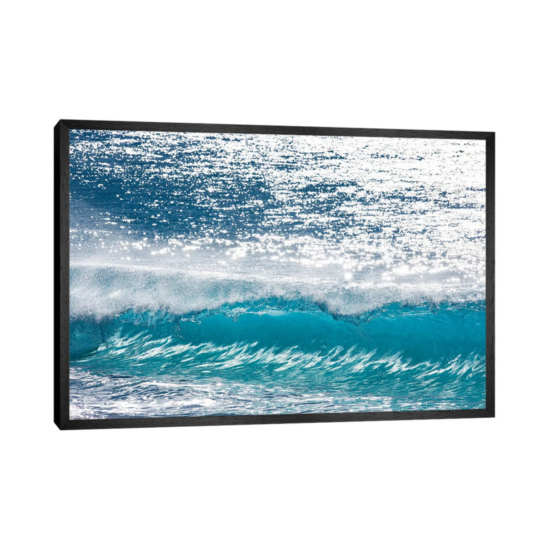 Turquoise Shimmer by Sean Davey - Gallery-Wrapped Canvas Giclée on Canvas, Black Framed, 66.04 cm H x 45.72 cm W