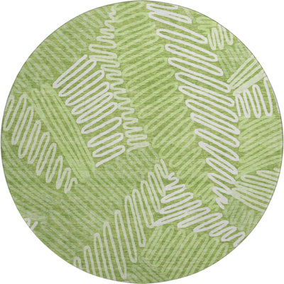 Premium Machine Washable Prisco Lime Rug