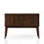 Desserte Mid-Century moderne avec 2 tiroirs et armoires, finition traditionnelle cerisier