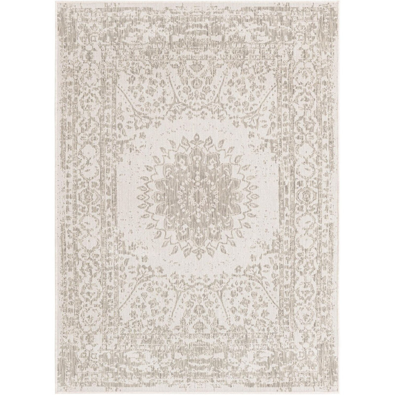 Tapis gris transitionnel Hintz, Rectangle 5 pi 1 po x 7 pi 1 po