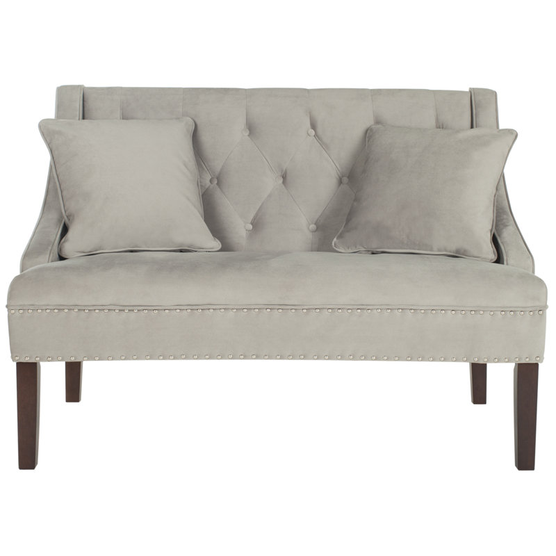 Banc rembourré Gabriele, gris