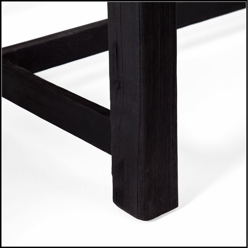 Banc d'extérieur en bois d'acacia durable avec design à deux tons pour des sièges de patio modernes et élégants