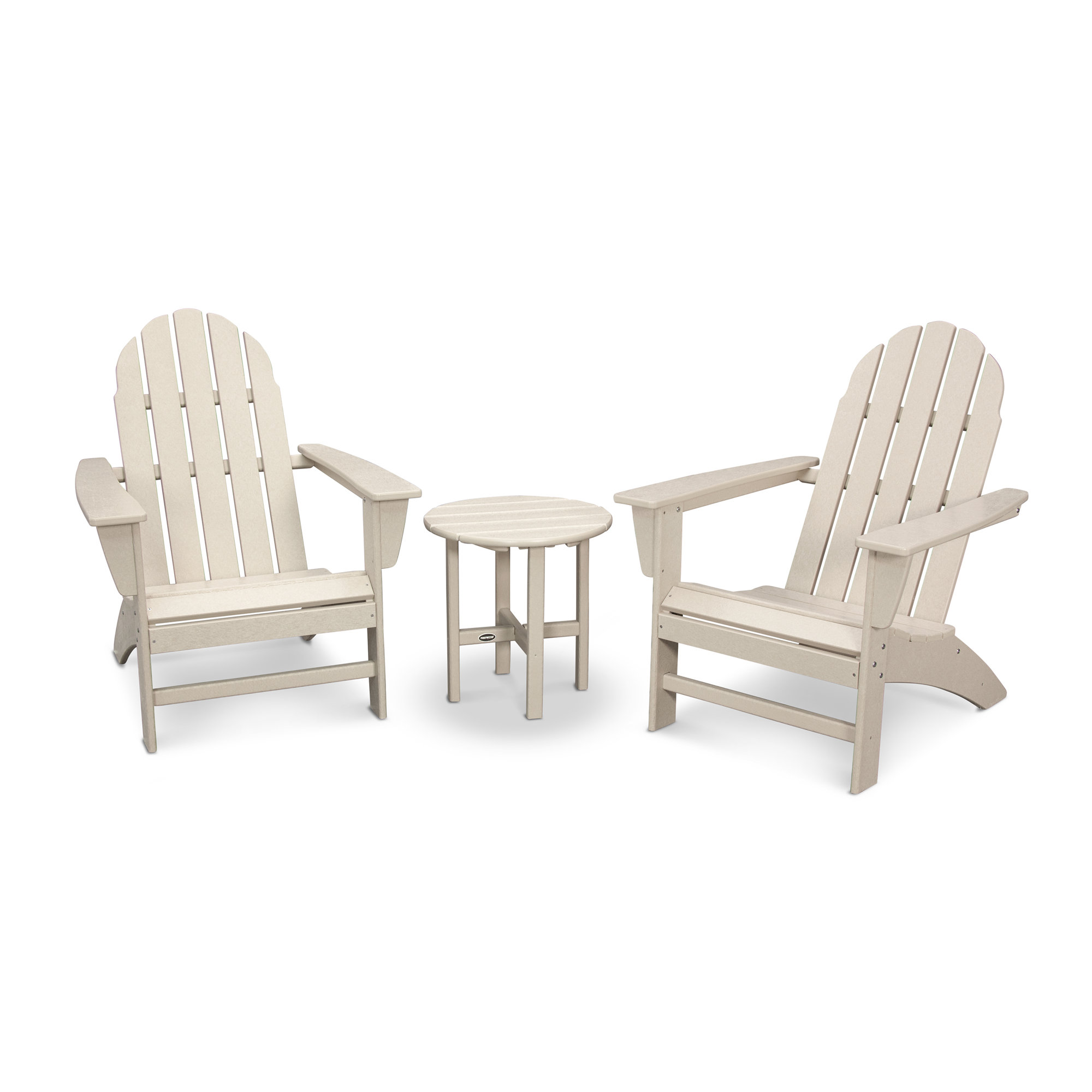 POLYWOOD Vineyard 3-Piece Adirondack Set, Sand
