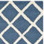 Tapis bleu marine / ivoire en laine Sanyla-293019553