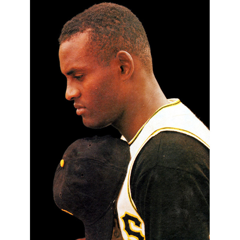 Roberto Clemente, H 18 po x l 13 po